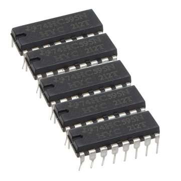 250pcs SN74HC595N 74HC595 74HC595N HC595 DIP-16 8 Bit Shift Register IC