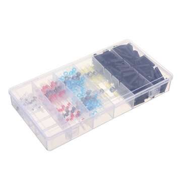250Pcs Heat Shrinkable Tube with Waterproof Solder Ring Box