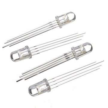 250pcs LED RGB Common Cathode 4-Pin F5 5MM Diode
