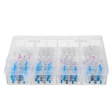 250PCS Solder Seal Wire Connectors Heat Shrink Solder Butt Connectors Terminals Connector Kit Automo