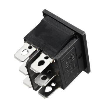 250V AC 6 Pin 3 Position Rocker Switch Hoist Boat ON-OFF-ON Push Button Switch