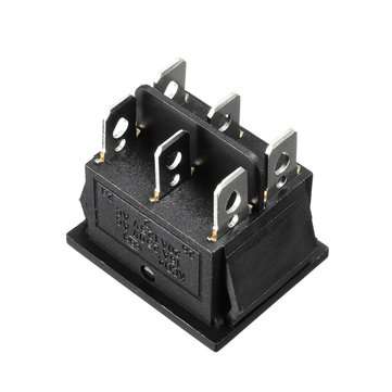250V AC 6 Pin 3 Position Rocker Switch Hoist Boat ON-OFF-ON Push Button Switch