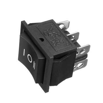 250V AC 6 Pin 3 Position Rocker Switch Hoist Boat ON-OFF-ON Push Button Switch