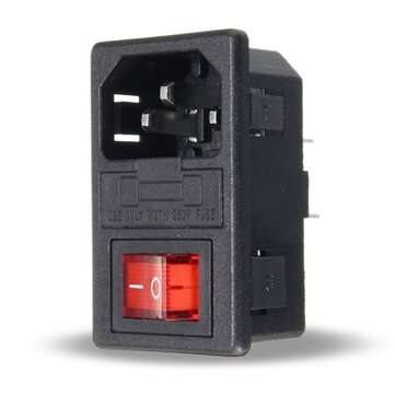250V 10A AC 3 in 1 Fuse Power Supply Socket Connector Rocker Switch