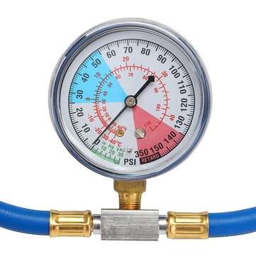 250PSI Recharge Measuring Hose Gauge Valve Refrigerant Pipe R134A R12 R22