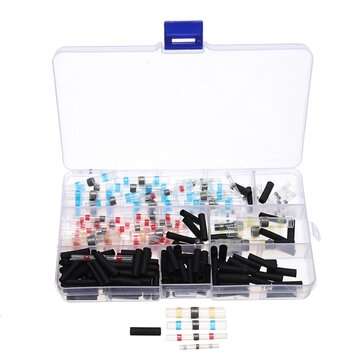 250pcs Waterproof Soldering Ring Heat Shrinkable Medium Nozzle Terminal Solder Connectors
