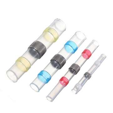 250pcs Waterproof Soldering Ring Heat Shrinkable Medium Nozzle Terminal Solder Connectors