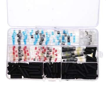 250pcs Waterproof Soldering Ring Heat Shrinkable Medium Nozzle Terminal Solder Connectors