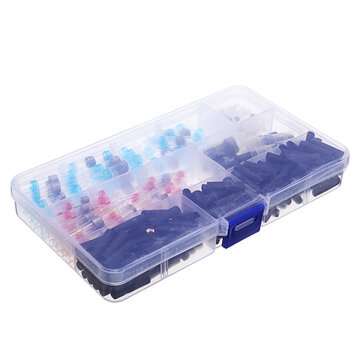 250pcs Waterproof Soldering Ring Heat Shrinkable Medium Nozzle Terminal Solder Connectors