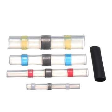 250pcs Waterproof Soldering Ring Heat Shrinkable Medium Nozzle Terminal Solder Connectors