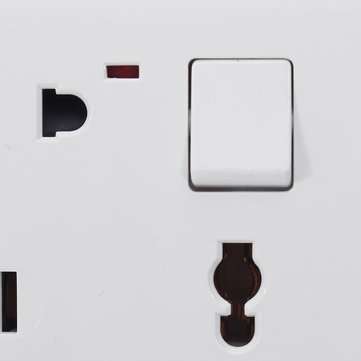 250V 16A 86mm Switch Socket Board 8 Hole Wall Socket Panel Switch Suitable for Indoor Buildings