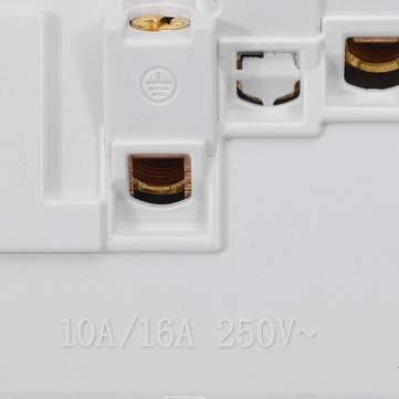 250V 16A 86mm Switch Socket Board 8 Hole Wall Socket Panel Switch Suitable for Indoor Buildings