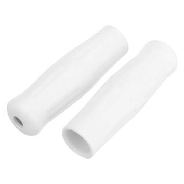 25mm 1 inch Motorcycle Vintage Classic Coke Bottle Handlebar Rubber Hand Grips (COLOR.: WHITE)