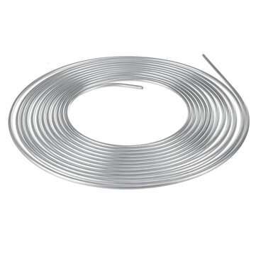 25ft Brake Pipe Copper Line 3/8`` OD Steel Zinc Silver Brake Line Fuel Tubing Kit
