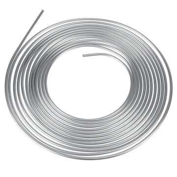 25ft Brake Pipe Copper Line 3/8`` OD Steel Zinc Silver Brake Line Fuel Tubing Kit