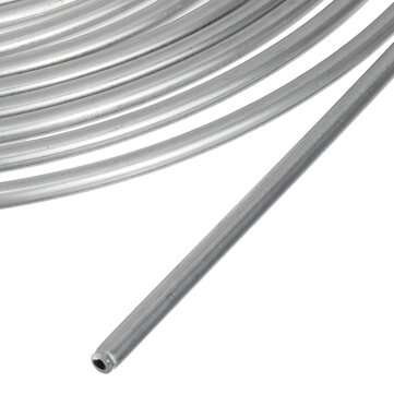25ft Brake Pipe Copper Line 3/8`` OD Steel Zinc Silver Brake Line Fuel Tubing Kit