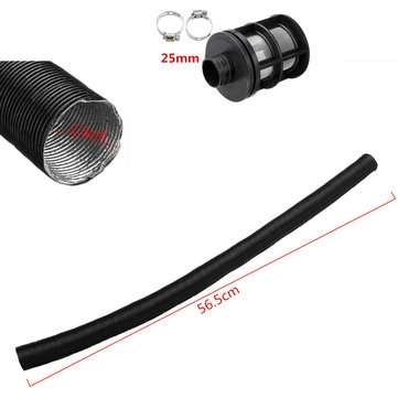 25mm Car Air Intake Filter Silencer Hose Pipe Kit For Webasto Eberspacher Diesel Parking Heater