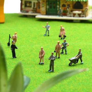 25pcs 1:87 Painted Mix Model Different People Poses Workers Scale Decorations