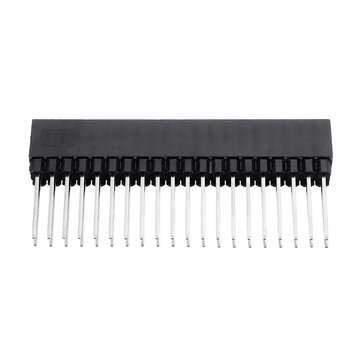 25pcs 2x20 PIN Double Row Straight Female Pin Header 2.54MM Pitch Pin Long 12MM Strip Connector Sock