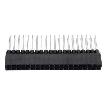 25pcs 2x20 PIN Double Row Straight Female Pin Header 2.54MM Pitch Pin Long 12MM Strip Connector Sock