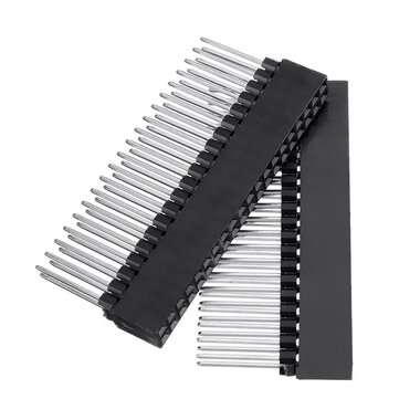 25pcs 2x20 PIN Double Row Straight Female Pin Header 2.54MM Pitch Pin Long 12MM Strip Connector Sock