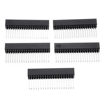 25pcs 2x20 PIN Double Row Straight Female Pin Header 2.54MM Pitch Pin Long 12MM Strip Connector Sock