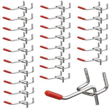 25Pcs 50mm Length Pegboard Hooks Board Slat Wall Retail Display Shop Peg Home Hook