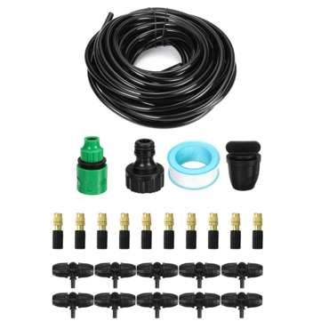 25Pcs Automatic Irrigation Watering Kits System Graden Transprant Hose Kit Mist Cooling Irrigation S