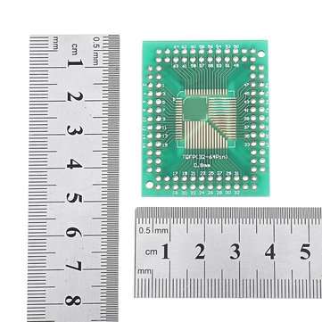 25pcs QFP TQFP LQFP FQFP 32 44 64 80 100 LQF SMD Turn To DIP Adapter PCB Board Converter Plate 0.5/0