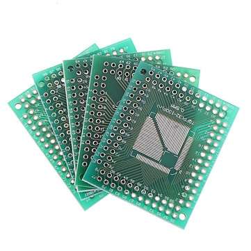 25pcs QFP TQFP LQFP FQFP 32 44 64 80 100 LQF SMD Turn To DIP Adapter PCB Board Converter Plate 0.5/0