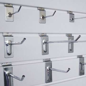 25pcs Slatwall Single Hook Pin Shop Display Fitting Prong Hanger 1003.2mm