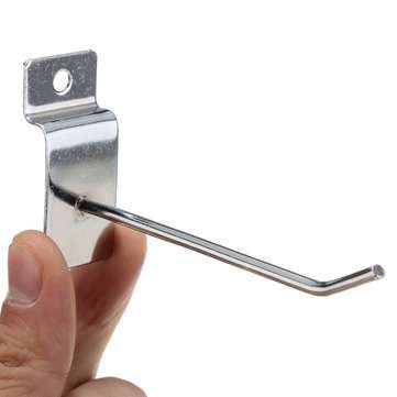 25pcs Slatwall Single Hook Pin Shop Display Fitting Prong Hanger 1003.2mm