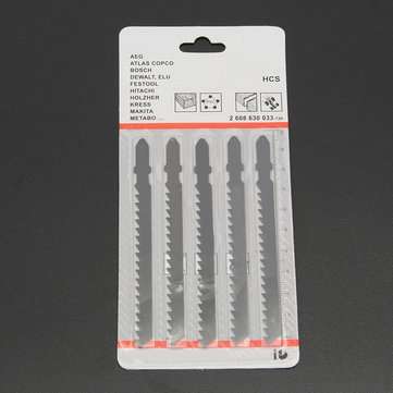 25pcs T144D Black HCS T Shank Jigsaw Blades Wood Plastic Metal Fast Cutting Tools