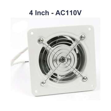 25W 2800r/min 4inch Exhaust Fan Wall Mounted Blower Bathroom Kitchen Air Vent Vent... (PLUG: USPLUG)