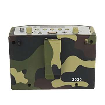 25W Rechargeable Camouflage Hunting Speaker Sound Decoy 100Hz-10KHz FM Radio MP3 Player with Remote