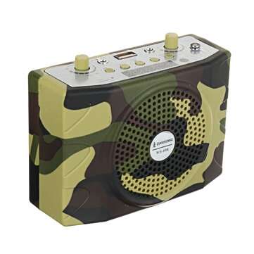 25W Rechargeable Camouflage Hunting Speaker Sound Decoy 100Hz-10KHz FM Radio MP3 Player with Remote