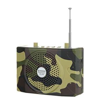 25W Rechargeable Camouflage Hunting Speaker Sound Decoy 100Hz-10KHz FM Radio MP3 Player with Remote