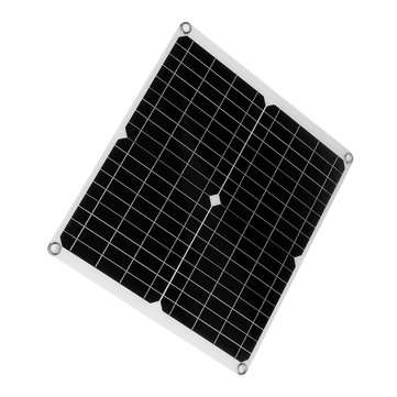 25W Solar Panel with 2pcs Buckle 4pcs Suction Cup with Charging Line  Clip Line