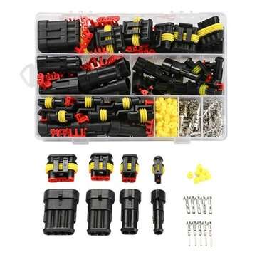 26 Sets 1/2/3/4Pin Way Plug Kit Superseal Waterproof Electrical Wire Connector