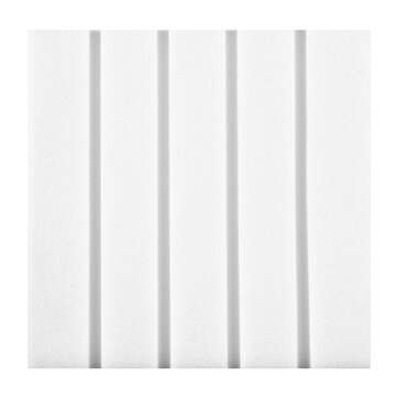 25x25x20cm Acoustic Foam Soundproof Sound Treatment Insulation Panels Recording S... (COLOR.: WHITE)