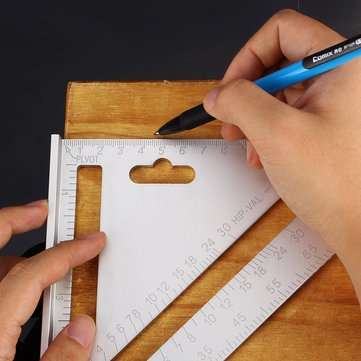 265X188x188mm Metric Aluminum Alloy Speed Square Rafter Triangle Ruler Woodworking Carpenters Markin