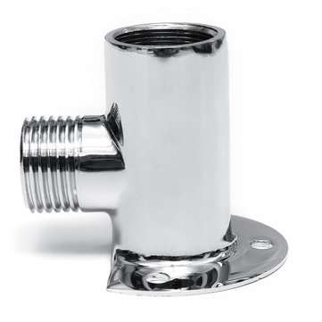 265mm Wall Mounted Shower Arm Bottom Entry Shower Head Extension Arm W/Screws Base