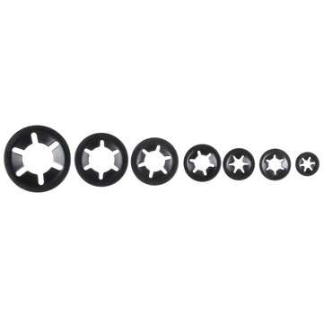 260Pcs Starlock Washers Push On Lock Star Nut Fastener Clips Lock Set M3-M12