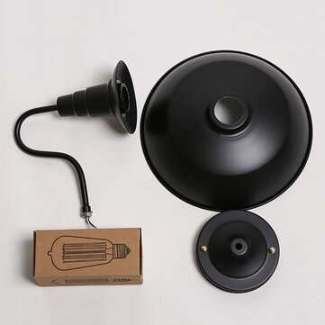 26CM E27 Industrial Barn Wall Mount Lamp Outdoor Retro Metel Gooseneck Arm Sconce ... (COLOR: BLACK)