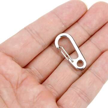 26mm Alloy Mini Carabiner Snap Hook Keychain Hanging Buckle EDC Tool (COLOR.: WHITE)