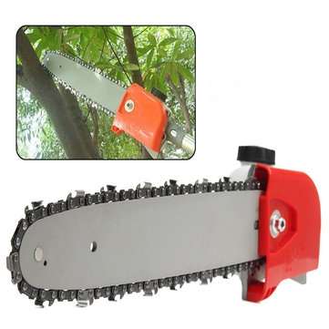 26mm 9 Spline Pole Saw Tree Cutter Chainsaw Bracket Gearbox Gear Head Tool With Chain and Guide