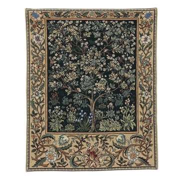 27``X35`` William Morris Tree of Life Fine Art Tapestry Wall Hanging Home Decorat... (COLOR1: GREEN)