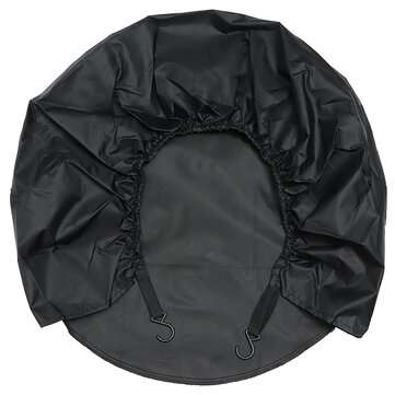 27 Inches 210D Oxford Cloth Car Wheel Tire Cover for RV Trailer Camper Car Truck ... (COLOR.: BLACK)