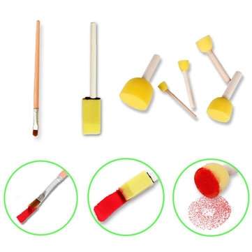 27Pcs Drawing Stamp Painting Pen Sponge Brushes Storage Bag Set Children Toys Gift