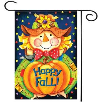 28"x40" Happy Smile Fall Scarecrow Welcome House Garden Flag Yard Banner Decorations